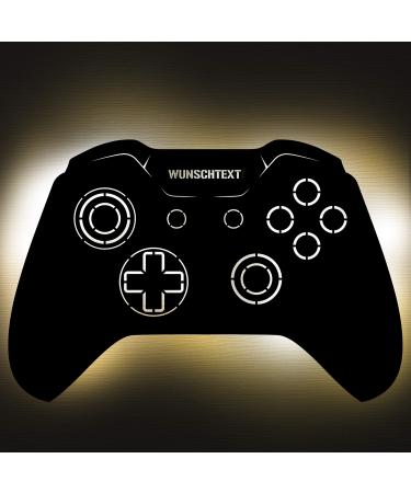 Gaming Controller X lamp made of wood - personalizable gift for men - gaming room decoration - gaming pad lamp - personalizable for standing/hanging - retro gaming - personal gift