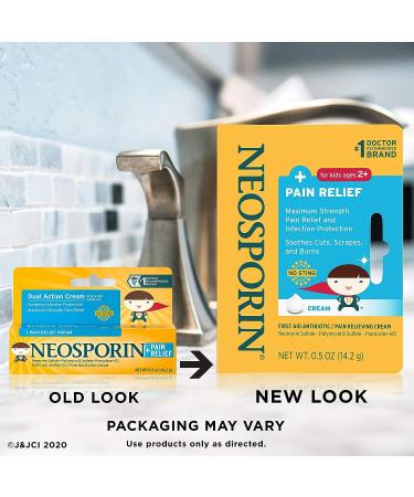 Neosporin Kids Antibiotic & Pain Relief Cream - 0.5 oz - Buy Online on GoSupps.com