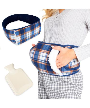 CityComfort Hot Water Bottle Belt Wearable Hot Water Bottle Pouch (Tartan)
