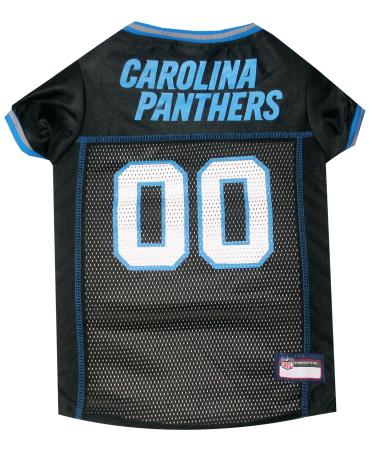NFL Carolina Panthers Dog Jersey, Size: X-Large. Best Football Jersey Costume for Dogs & Cats. Licensed Jersey Shirt.
