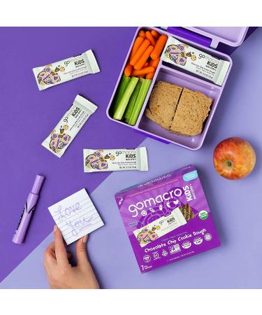 GoMacro Kids MacroBar Organic Vegan Snack Bars - Chocolate Chip Cookie Dough (7 Count, 0.90 oz) - Buy Online on GoSupps.com