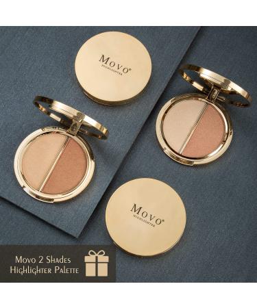 Movo Glow Golden & Bronzer Highlighter Makeup Palette - 2 in 1 Vagan Illuminator Set - Buy Online on GoSupps.com