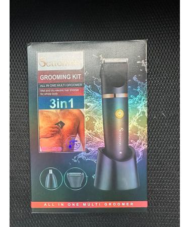 SCTTOMON 3-in-1 Waterproof Men's Body Razor & Ball Trimmer - Wireless Inguinal & Nose Hair Groomer - Buy Online on GoSupps.com