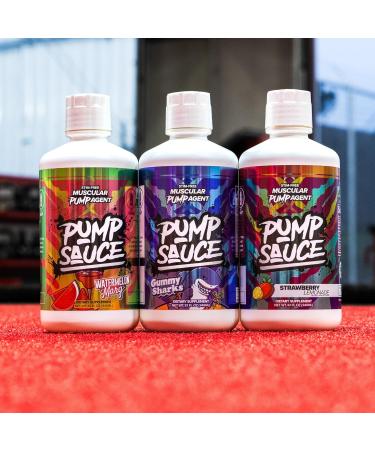 Pump Sauce Pre-Workout - 32 oz Strawberry Lemonade No Caffeine Full Spectrum Liquid Gluten Free Vegan Zero Sugar - Buy Online on GoSupps.com