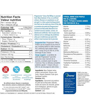 Progressive Grass Fed Whey Protein Unflavoured 375 g - Buy Online on GoSupps.com