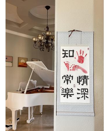 Japanese Blank Chinese Calligraphy Scroll Set - 4Pcs Decorative Wall Hangings in 4 Colors for DIY Art Projects - Buy Online on GoSupps.com