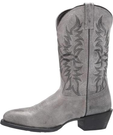 Laredo Men's Harding Waxed Leather Cowboy Boots - Grey (10.5 X-Wide) - Buy Online on GoSupps.com