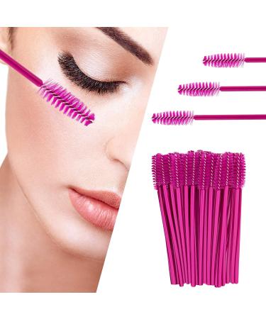 Profico 50-Piece Disposable Eyelash Brush Set - Dark Pink Mascara Applicator & Eyelash Extensions Tool - Buy Online on GoSupps.com