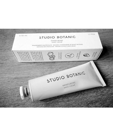 Studio Botanic Hand Cream - 50ml Natural & Vegan | Non-Greasy Fast Absorbing Moisturizer - Certified Organic - Buy Online on GoSupps.com