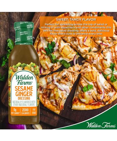 Walden Farms Sesame Ginger Dressing - 12 fl oz | Calorie-Free Flavor Boost - Buy Online on GoSupps.com
