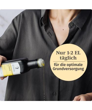 Dr. Budwig Organic Linseed Oil - Cold-Pressed 500ml | High-Dose Omega 3 from Flaxseed | Vegan & Unfiltered | Sustainable Cultivation - Buy Online on GoSupps.com