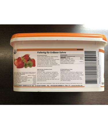 Strawberry Kessko cream stock 900 g cream stand cream stiffener cream 0.9 kg (strawberry)