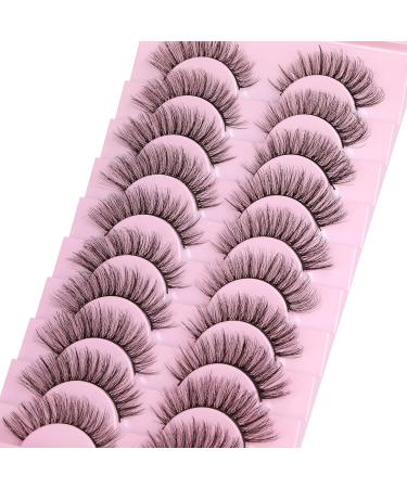 Buy 10 Pairs Wispy Faux Mink Eyelashes - 3D Effect, Lightweight, Reusable | wiwoseo - Buy Online on GoSupps.com