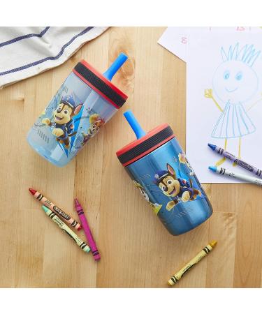 Zak Designs PAW Patrol Kelso Tumbler Set - 15 fl oz 3 Piece Bundle for Kids - Leak-Proof Lid with Straw - Plastic and Stainless Steel Cups with Sipper - Paw Patrol Theme - Buy Online on GoSupps.com