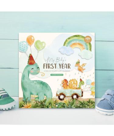 Bright Day Baby's First Year Calendar - Dinosaur Theme Milestone Tracker for Baby Boy or Girl - Capture Precious Moments and Memories - Buy Online on GoSupps.com