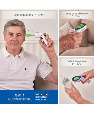 Sanico Infrared Thermometer | Precise Temperature Measurement | European Brand | 34 Memory Modes | Fever Alarm | Multifunctional & User-Friendly | Body Object & Ambient Temperature - Buy Online on GoSupps.com