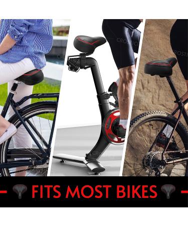 Crostice Wide Bike Seat for Peloton Bike & Bike Plus | Upgraded Comfort Cushion for Women & Men | Oversize Saddle Cover Pad | Red | W10.2 - Buy Online on GoSupps.com