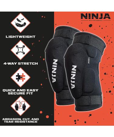Ninja MTB Hooligan Knee Pad - Heavy Duty Protection for Mountain Bike and BMX Riders - Unisex, Medium Size - Buy Online on GoSupps.com