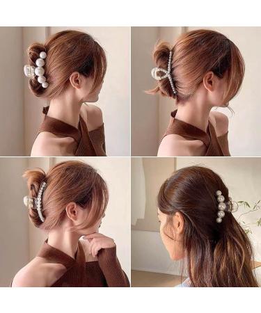 KWQINX hair clips pearl hair clips strong fixed hair clips large hair clips for styling clip suitable for mothers women girls daughters and girlfriends (6-piece set) - Buy Online on GoSupps.com