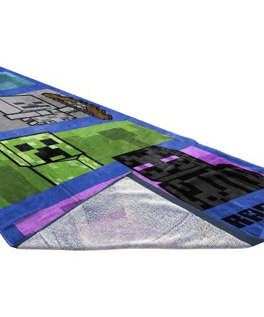Jay Franco Minecraft Adventure Gamer Towel - 28 x 58 inches, Super Soft & Absorbent Cotton (Official Minecraft Product) - Buy Online on GoSupps.com