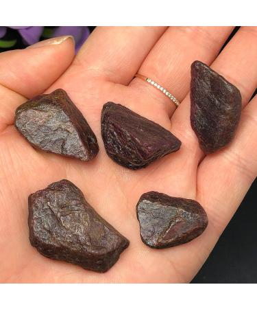 Natural Crystal Rough Natural Crystal 5pcs Natural Red Corundum Raw Stones Natural Rough Gemstone Crystal Specimen Stone Collection - Buy Online on GoSupps.com
