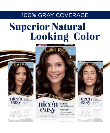 Clairol Nice n Easy 5C Medium Cool Brown Hair Color - Pack of 3 | Allergy-Friendly Permanent Dye & Conditioner for Natural-Looking Grey Coverage - Buy Online on GoSupps.com