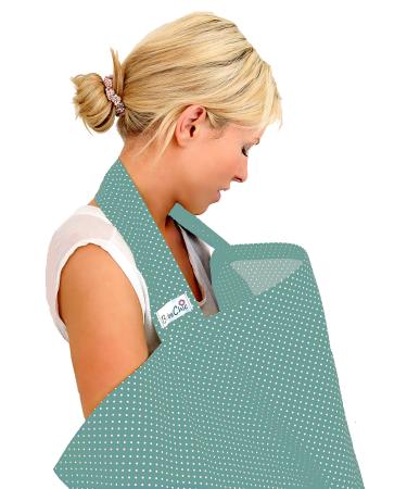 BebeChic.UK - Oeko-Tex Certified 100% Cotton - Breastfeeding Covers - Boned Nursing Tops - Wild Thyme/White dot wild thyme / white dot