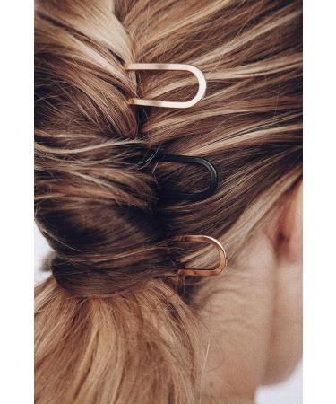 Kristin Ess French Pin - Rose Gold Set of 2 - Stylish Hair Accessories - Buy Online on GoSupps.com