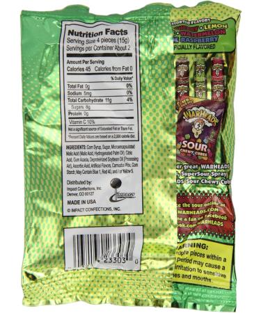 Warheads Extreme Sour Candy 28 g (Pack of 6) - Buy Online on GoSupps.com
