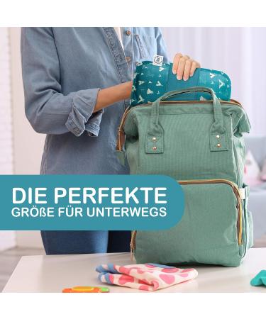 Jubi Diaper Bag with Changing Mat | Compact & Stylish Green Diaper Bag with Teepees for On-the-Go Parents - Buy Online on GoSupps.com