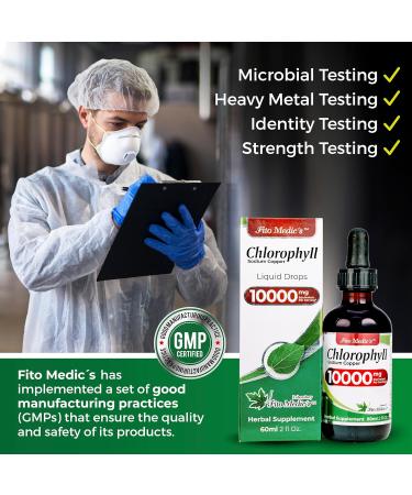 FITO MEDIC'S Lab | Liquid Chlorophyll | Chlorophyll Liquid Drops | 50 mg 200:1 Ratio Extract per Serving. - Buy Online on GoSupps.com