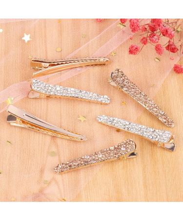 12 Pcs Rhinestone Alligator Hair Clips - Stylish Crystal Duckbill Clips for Women and Girls | Hair Styling Tools and Accessories - Buy Online on GoSupps.com