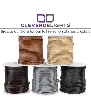 Genuine Leather Cord - 1/16 Round - 25 Feet - Dark Brown | CleverDelights - Buy Online on GoSupps.com