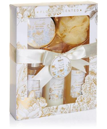 Brubaker 2 in 1 Lavender & Vanilla Rose Mint Care Set - Large 15-Part Wellness Gift for Women - Stylish Shower & Swimming Set with Wooden Cabinet - Buy Online on GoSupps.com