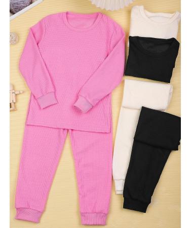Resinta 3 Sets Girls Waffle Thermal Underwear Set - Winter Cotton Long Johns for Warm Base Layer - Buy Online on GoSupps.com
