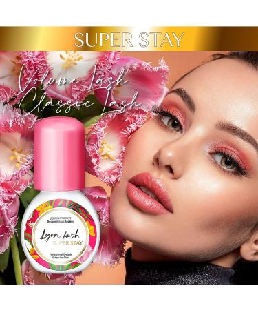 Lyon Lash Super Stay 10ml Eyelash Extension Performance Glue | 0.5 Sec Dry Time, Up to 8 Weeks Retention | Professional Black Adhesive - Buy Online on GoSupps.com