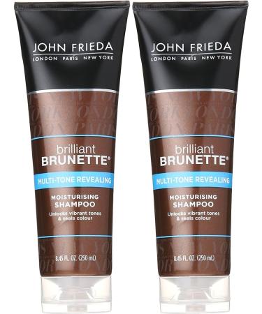 John Frieda Brilliant Brunette Shampoo Multi-Tone Color Protecting Shampoo Helps Unlock Vibrant Color 8.45 Ounce (2 Pack) - Buy Online on GoSupps.com