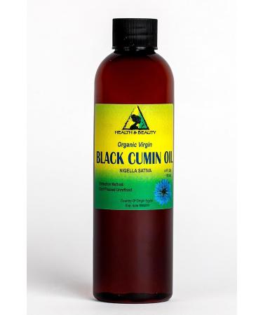 Black Seed Oil/Cumin Oil Unrefined Organic Virgin Raw Cold Pressed Premium Fresh Pure 4 oz 118 ml - Buy Online on GoSupps.com