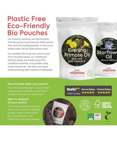 Evening Primrose Oil 1000mg x90 Soft Gel Capsules with Vitamin E | High Strength Omega 6 GLA Supplement (3 Month Supply) - Just Vitamins - Buy Online on GoSupps.com