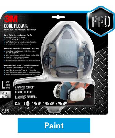 3M Professional Half Mask Organic Vapor P95 Respirator Recommended For Spray Painting And Jobs With Solvents Long Lasting Comfort Large (R-7513ES) - Buy Online on GoSupps.com