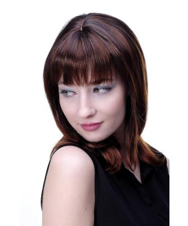 WIG ME UP 3018-2T130 Shoulder Length Brunette Wig with Reddish Highlights | International Shipping Available - Buy Online on GoSupps.com