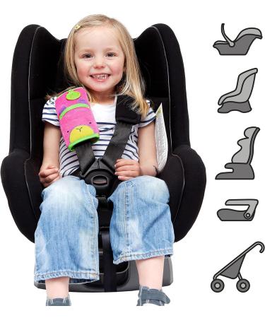 Trunki SnooziHedz Pink Seat Belt Pads for Kids - Comfy Children's Seatbelt Cover for Car Seats and Pram - Buy Online on GoSupps.com