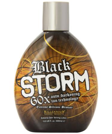 Millenium Tanning - Black Storm Premium Tanning Lotion  60x Auto-Darkening Tan Technology Extreme Silicone Bronzer - 13.5 Ounce