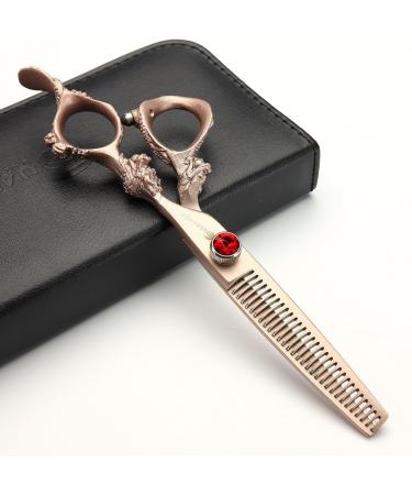 6-inch Rose Gold 440c high Hardness Japanese Hairpressing Scissors Salon Hairpressing Hair Cutting and Thinning Hairpressing Professional Hair Cut (Scissors Set) - Buy Online on GoSupps.com