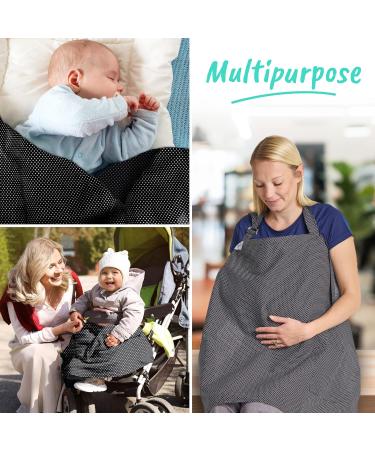 Juicy Bumbles Breastfeeding Cover with Pockets - Soft and Breathable Nursing Coverall (Black) - Buy Online on GoSupps.com