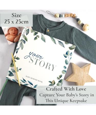 Watercolour Baby Record Book & Scrapbook | 132 Page Memory Album for Newborn Boy & Girl | Ideal Gift for Expecting Moms | New Baby Keepsake - Buy Online on GoSupps.com