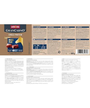 Buy Animonda Gran Carno Adult Superfoods Wet Dog Food - Pure Horse 6 x 800g - Premium Nutrition for Adult Dogs - Buy Online on GoSupps.com