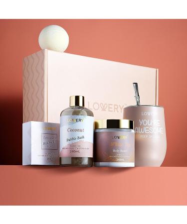 Best Friend Spa Gift Set - Long Distance Friendship Gifts for Women | BFF Birthday & Fathers Day Presents | Wine Tumbler, Bath Bomb, Bubble Bath, and More - Buy Online on GoSupps.com