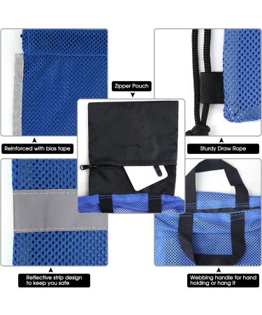 BeeGreen Mesh Drawstring Beach Backpack - Lightweight & Durable Blue Sackpack - Buy Online on GoSupps.com