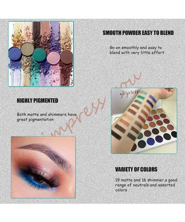 Impress You Eyeshadow Palette - 35 Highly Pigmented Shades, Matte and Shimmers, Long Lasting, Waterproof, Cruelty-Free Makeup - Buy Online on GoSupps.com